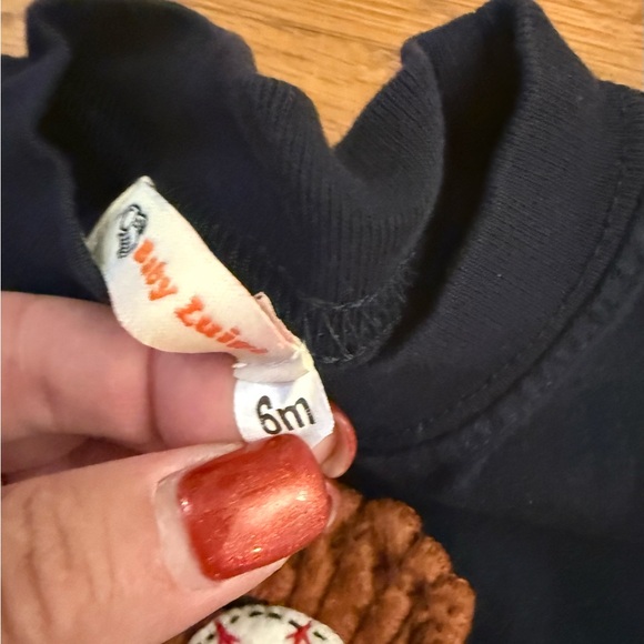 Kids Navy T-Shirt with Baseball Glove Design - Picture 4 of 4